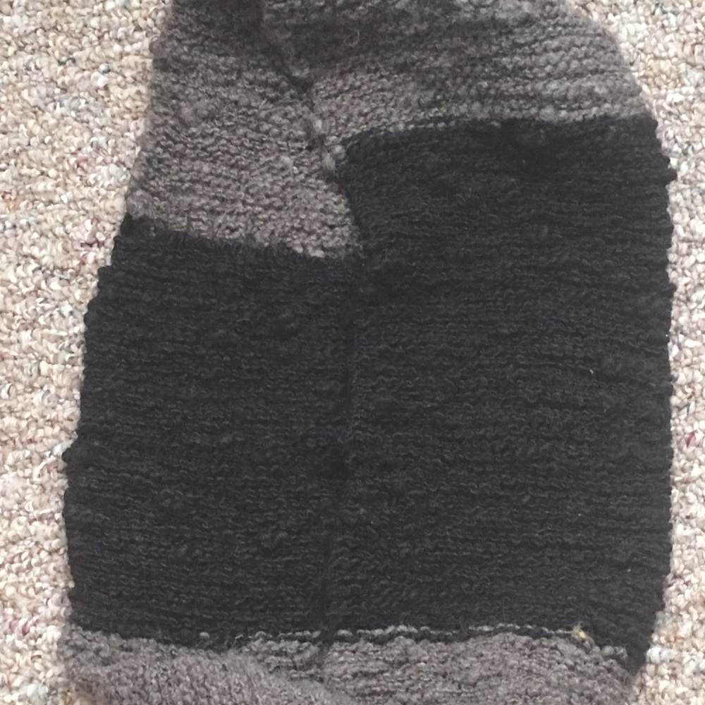 Hand spun merino wool hand knit merino scarf